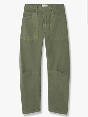 Nili Lotan Shon Cotton Pant Camo Green Size 8